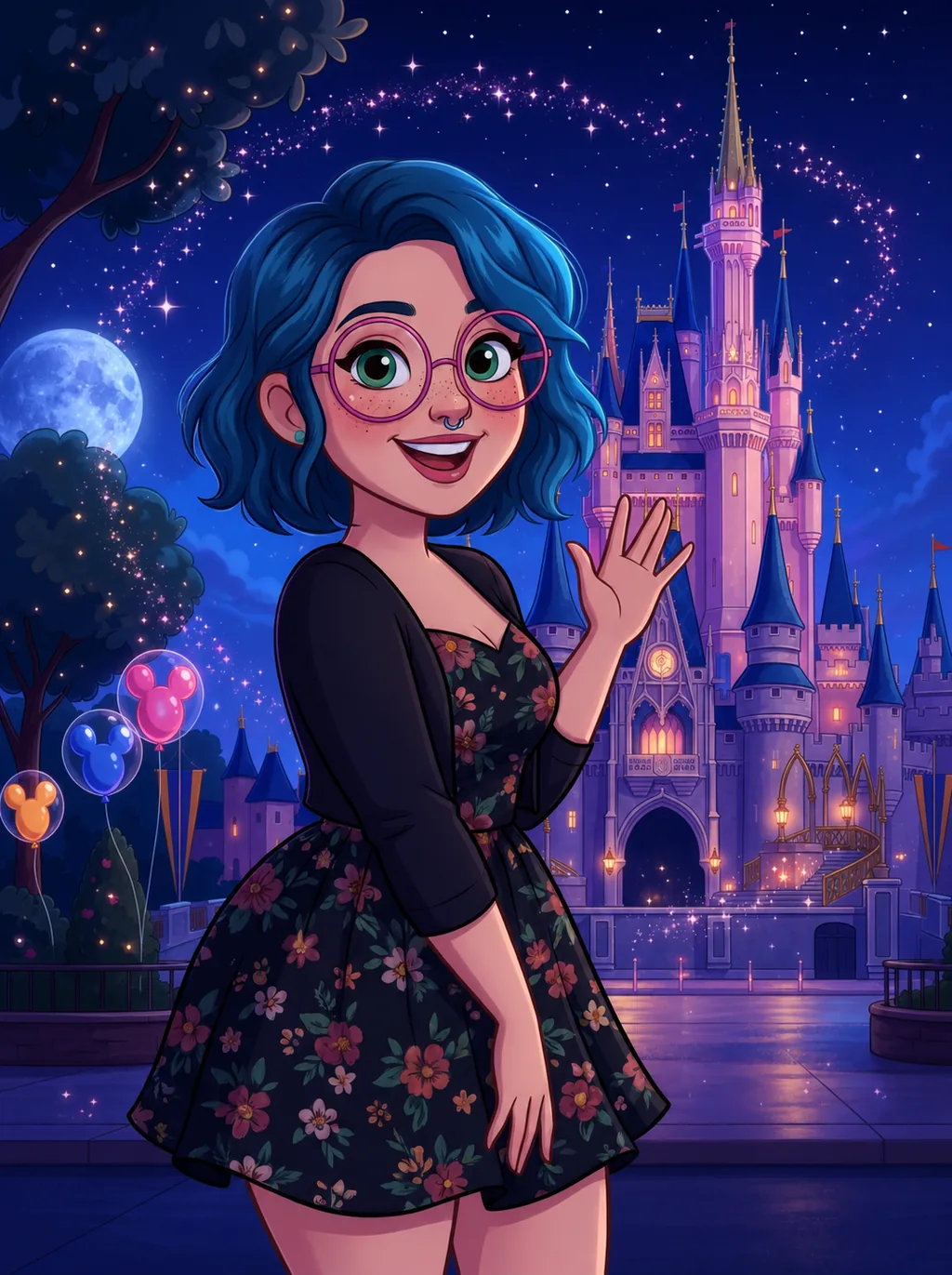 Illustrated portrait of Jess
