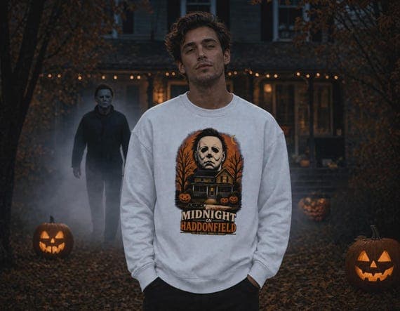 Michael Myers Midnight on Haddonfield Shirt, Slasher Horror Sweatshirt, Spooky Season by JessEverAfter